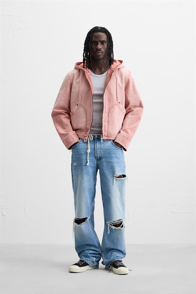 WASHED HOODED JACKET