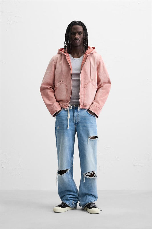 WASHED HOODED JACKET