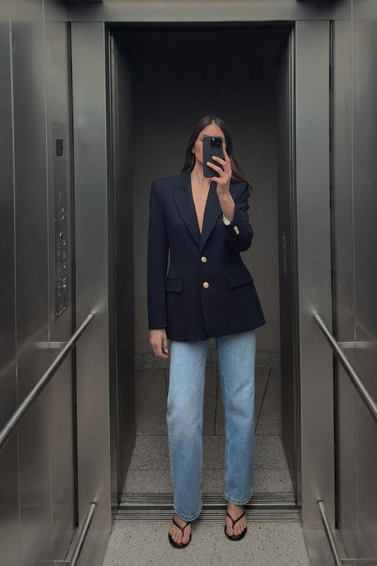 FITTED SHOULDER PAD BLAZER