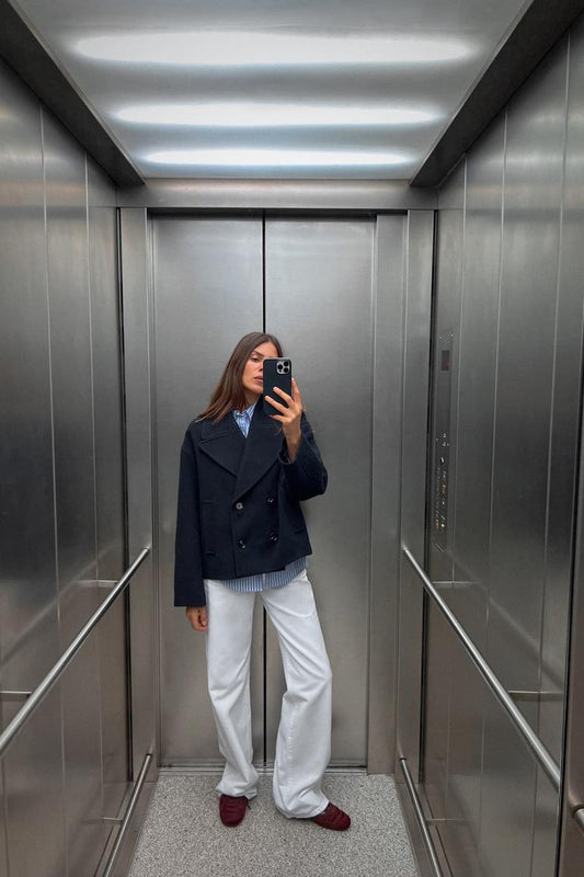 SHORT DOUBLE BREASTED COAT