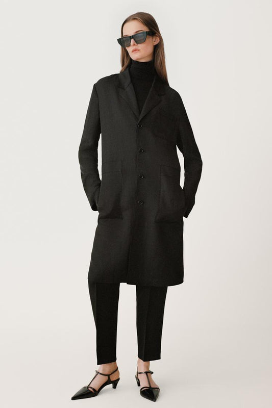 LINEN BLEND STRAIGHT COAT 50TH ANNIVERSARY